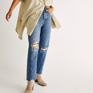 Free People Crvy Georgine Mom Jeans